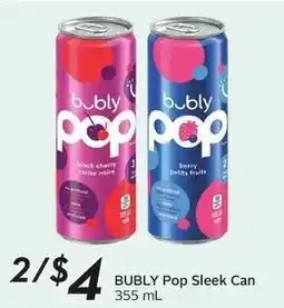 Sobeys Bubly Pop offer