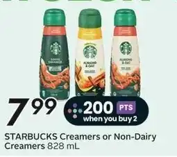 Sobeys Starbucks Creamers or Non-Dairy Creamers offer