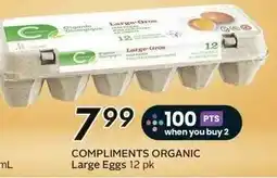 Sobeys Compliments organic large eggs offer