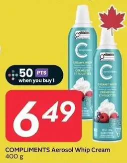 Sobeys Compliments Aerosol Whip Cream offer