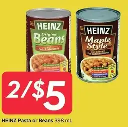 Sobeys Heinz pasta or beans offer