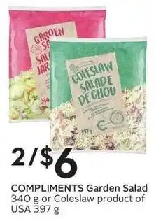 Sobeys Compliments garden salad offer