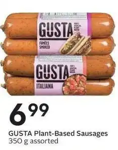 Sobeys Gusta plant-based sausages offer