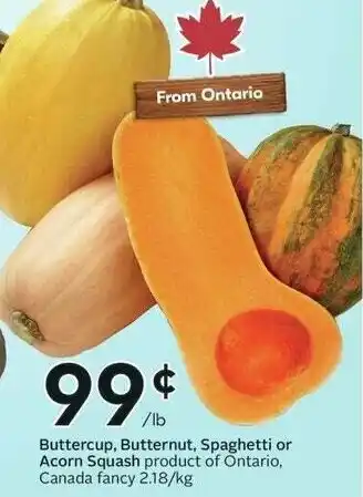 Sobeys Buttercup, Butternut, Spaghetti or Acorn Squash offer