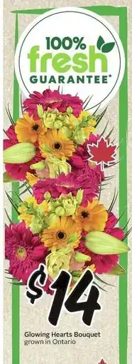 Sobeys Glowing Hearts Bouquet offer