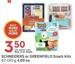 Sobeys Schneiders or Greenfield Snack Kits offer