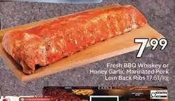 Sobeys Fresh BBQ Whiskey or Honey Garlic Marinated Pork Loin Back Ribs offer