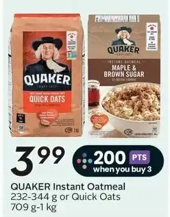 Sobeys Quaker instant oatmeal offer