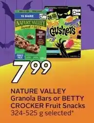Sobeys Nature Valley Granola Bars or Betty Crocker Fruit Snacks offer