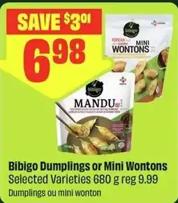 FreshCo Bibigo Dumplings or Mini Wontons offer