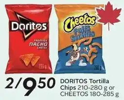 Sobeys Doritos Tortilla Chips or Cheetos offer