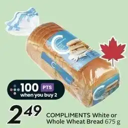 Sobeys Compliments White or Whole Wheat Bread offer