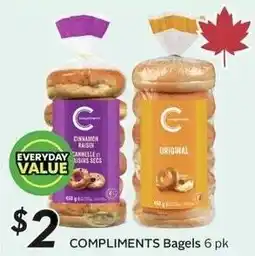 Sobeys Compliments Bagels offer