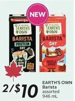 Sobeys Earth's own barista assorted offer