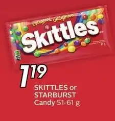 Sobeys Skittles or Starburst Candy offer