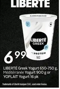 Sobeys Liberte greek yogurt offer
