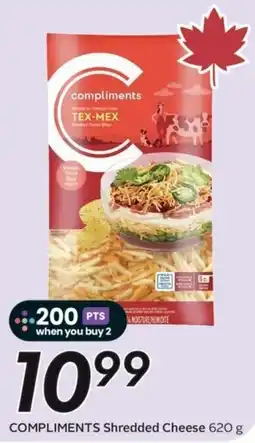 Sobeys Compliments Shredded Cheese offer