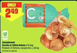 FreshCo Compliments carrots or yellow onions offer