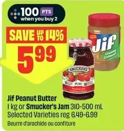 FreshCo Jif Peanut Butter or Smucker's Jam offer