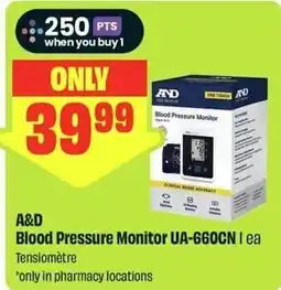 FreshCo A&D Blood Pressure Monitor UA-660CN offer