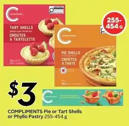 Sobeys Compliments Pie or Tart Shells or Phyllo Pastry offer