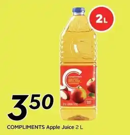 Sobeys Compliments Apple Juice offer
