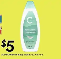 Sobeys Compliments Body Wash offer