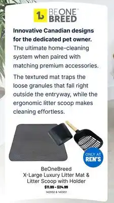 Ren’s Pets Depot BeOneBreed X-Large Luxury Litter Mat & Litter Scoop with Holder offer