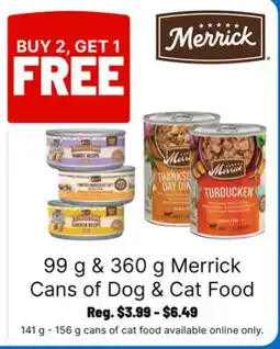 Ren’s Pets Depot Merrick Cans of Dog & Cat Food offer