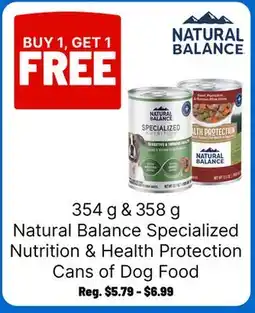Ren’s Pets Depot Natural Balance Specialized Nutrition & Health Protection Cans of Dog Food offer