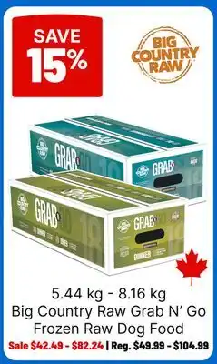 Ren’s Pets Depot Big Country Raw Grab N' Go Frozen Raw Dog Food offer