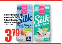Bonanza Boisson d'amandes ou de noix de coco Silk de Danone offer