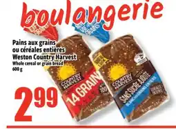 Bonanza Pains aux grains ou céréales entières Weston Country Harvest offer
