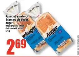Bonanza Auger White or Whole Wheat Club Sandwich Bread offer