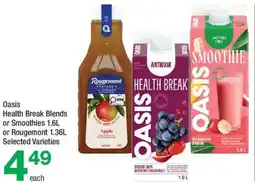 Highland Farms Oasis Health Break Blends or Smoothies offer