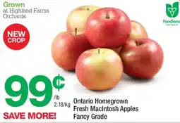 Highland Farms Ontario Homegrown Fresh Macintosh Apples Fancy Grade offer