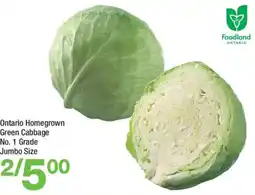 Highland Farms Green Cabbage offer