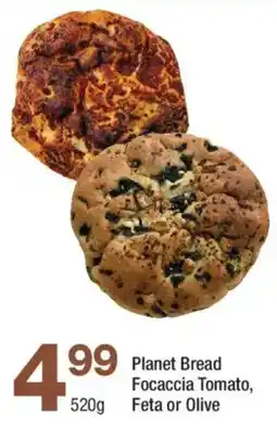 Highland Farms Planet Bread Focaccia Tomato, Feta or Olive offer