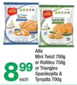 Highland Farms Alfa mini twist or rollitos or triangles offer
