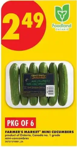 No Frills Farmer's Market mini cucumbers offer