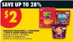 No Frills christie crackers or crisps or bits & bites snack mix offer