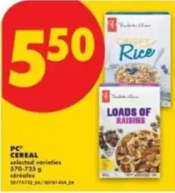 No Frills PC cereal selected varieties offer