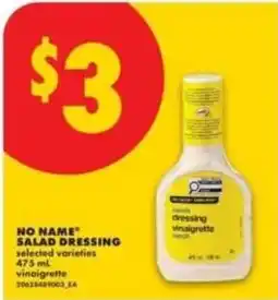 No Frills No Name salad dressing offer