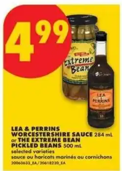 No Frills Lea & Perrins Worcestershire sauce pickled beans offer