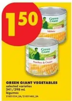 No Frills green giant vegetables offer