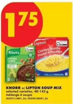 No Frills Knorr or Lipton soup mix offer