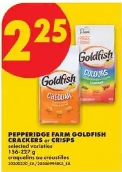No Frills pepperidge farm goldfish crackers or crisps offer