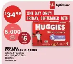 No Frills Huggies econo pack diapers offer