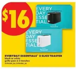 No Frills Everyday Essentials 2 slice toaster offer