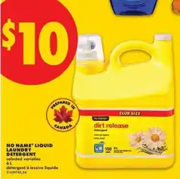 No Frills No Name liquid laundry detergent offer